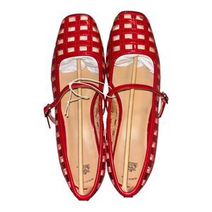636 Wild Fable Red Cutout Mary Jane Flats Size 11